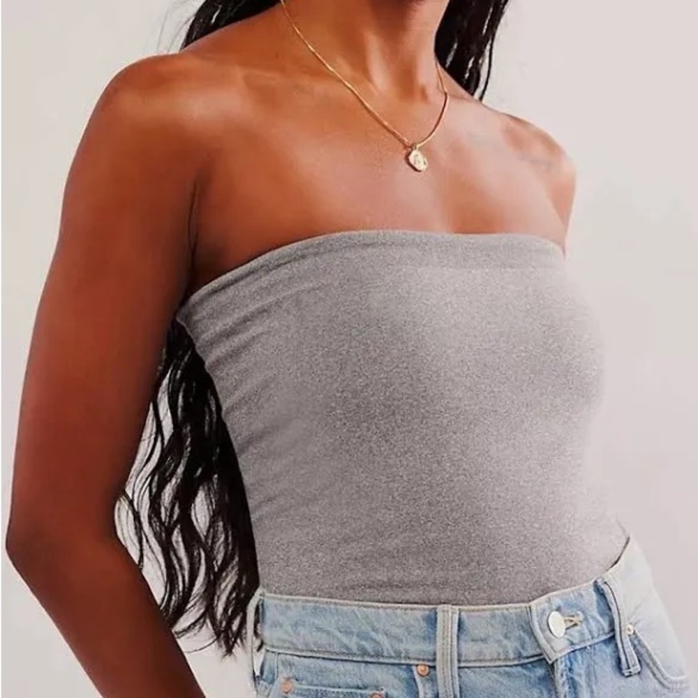 Intimately by Free People Gray Strapless Bodysuit